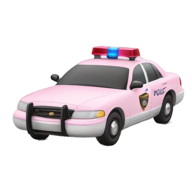 Light pink police car sticker