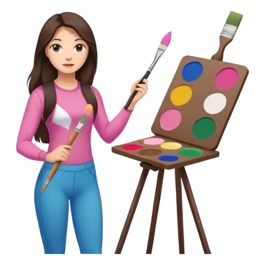 Женщина, художница, арт-терапевт, волшебница, прорицательница, духовный искатель.
Внешность: брюнетка, длинные волосы, спортивная фигура.
Поза: в полный рост, держит кисть и палитру.
Окружение: соответствует типажу.
Цветовые тона: преобладают коричневый, зеленый; некоторые элементы могут содержать розовый, синий. sticker