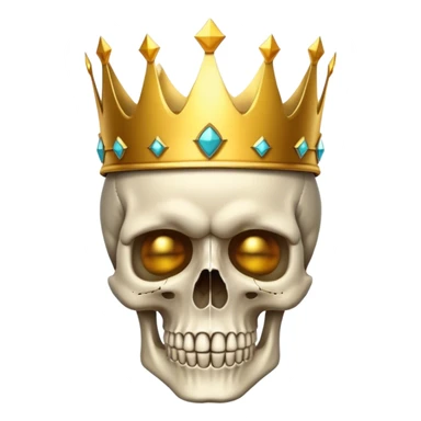 skull with a crown sticker