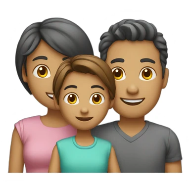 family of 5 persons sticker
