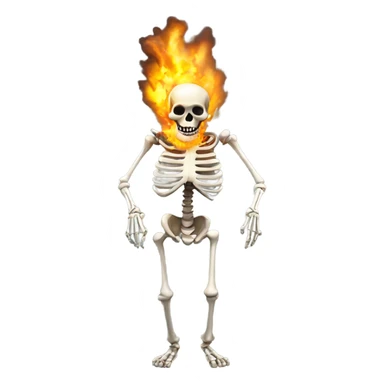 explosive skeleton  sticker