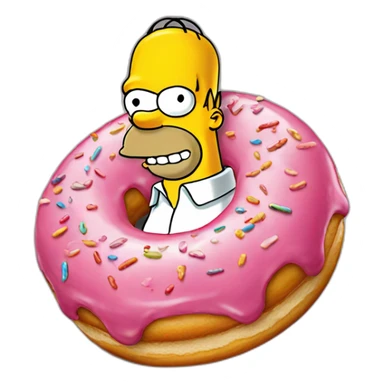 Homer simpson donuts sticker