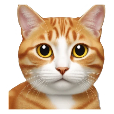 T red on cats head sticker