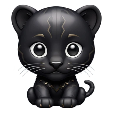 Pantera negra cuerpo pequeña sticker