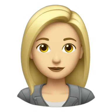 Julia rubia encima de un coche de polica sticker