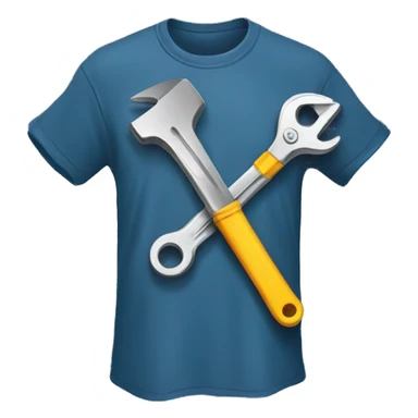 tshirt with a wrench and Paintbrush sticker