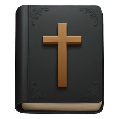 Black Bible with a cross on it sticker