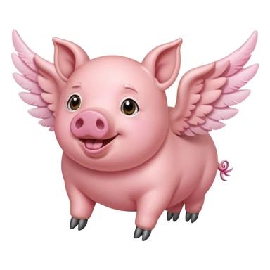 Flying pig sticker