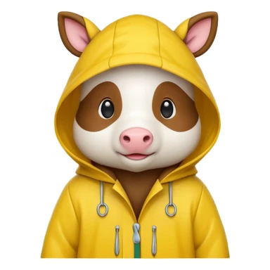 Raincoat Farm Animal sticker