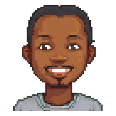 Black man with a friendly expression sticker