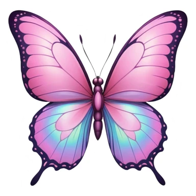 Pink butterfly sticker