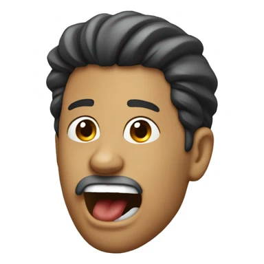 man with mouth open, side angle sticker