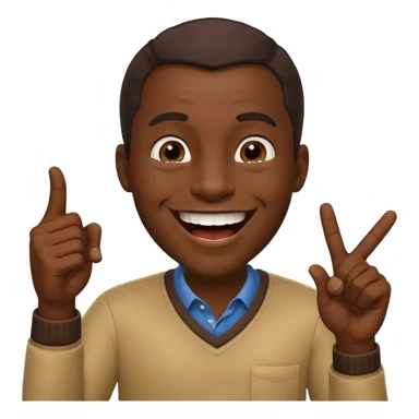 African man pointing and laughing sticker