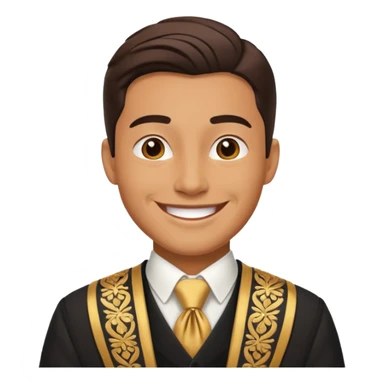 American groom, traditional, culture of american, smiley on face. sticker