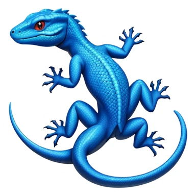 Cyan lizard-Salandit-Cyclizar-Pokémon, with cobalt-blue flecks patterns sticker