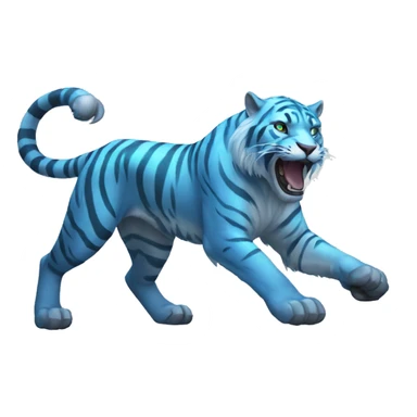 Spectral tiger blue sticker