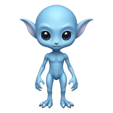 full body cute humanoid peacefull alien furry with 6 legs and eye stalks stands upright and looks intelligent sticker