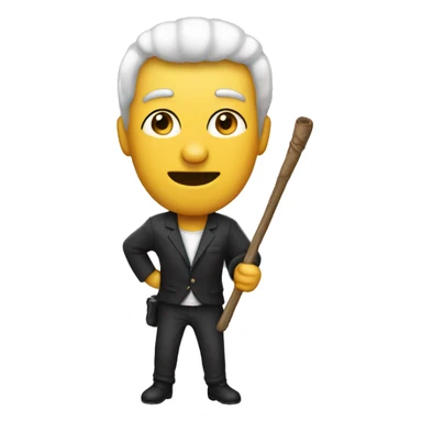 invidente con baston sticker