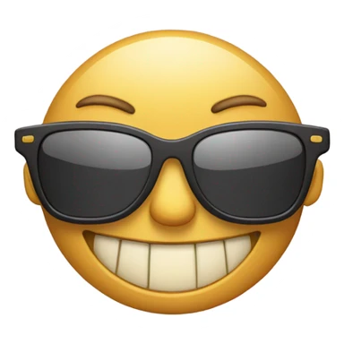 Cool sunglasses emoji with gold teeth sticker