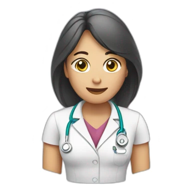 mujer especialista en salud sticker