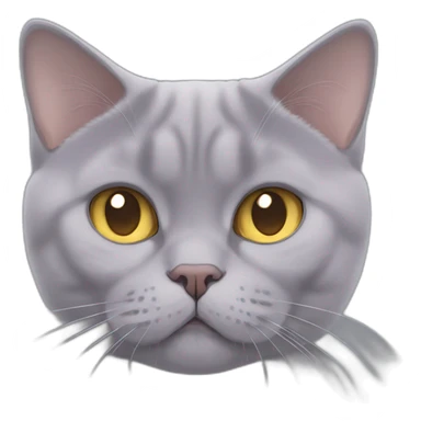 lilac british shorthair golden eyes pooping sticker