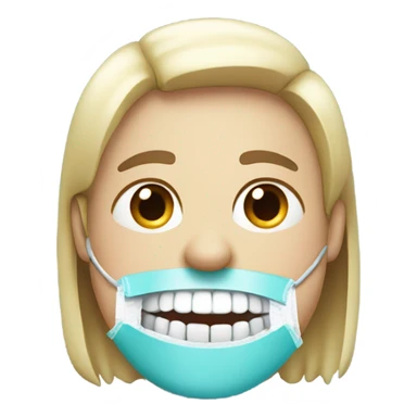 Dentist with bite marks sticker