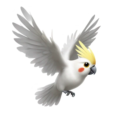 Cockatiel white flying sticker