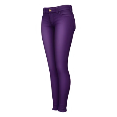Realistic dark purple jeggings isolated  sticker