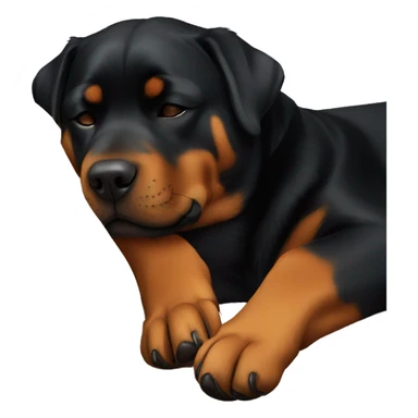 rottweiler sleeping sticker