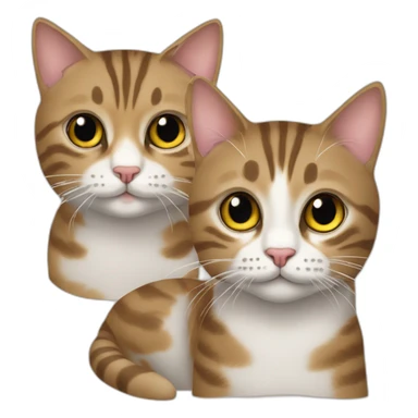 Two tabby cats called Theo and jasper sticker