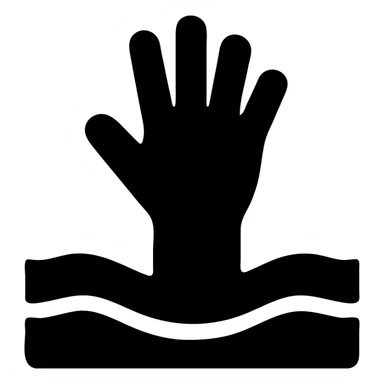 hand sinking in quicksand sticker