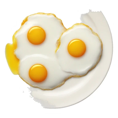 Sunny side up egg on a plate sticker