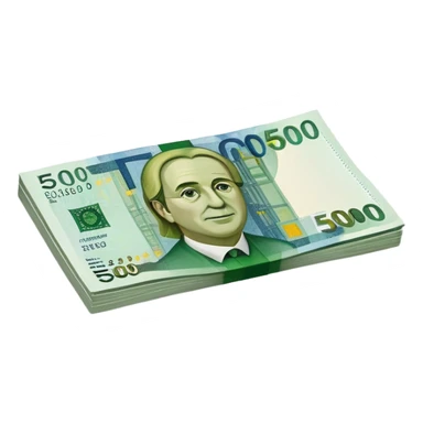 make a 500€ note emoji sticker
