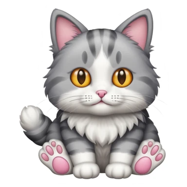 Cat with big feet sticker