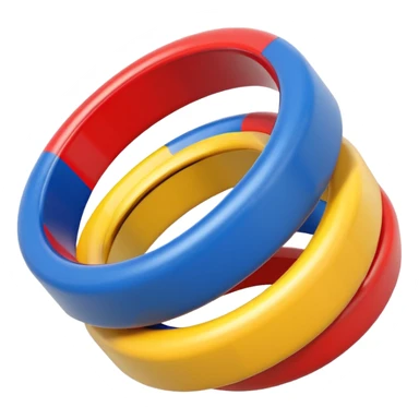 Stacking rings kid toys in bright colors sticker