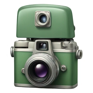 Sage green vintage camera sticker