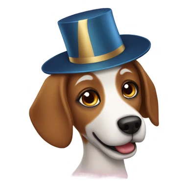 New year eve dog sticker