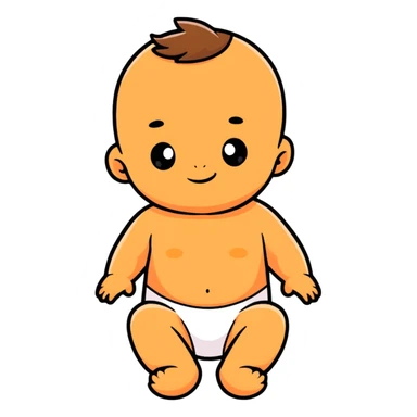 full body tanned baby sticker