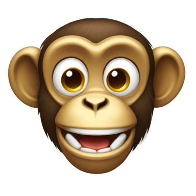 happy money face monkey sticker