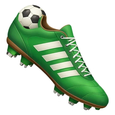 soccer cleat with soccer ball sticker