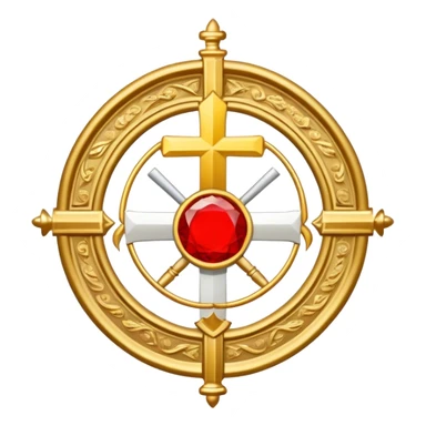 Pope's emblem with a touch of red sticker
