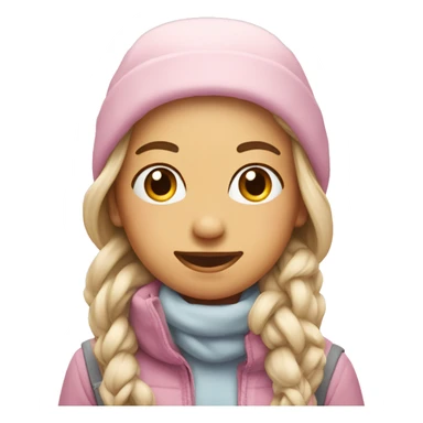 New york with snow pink sticker