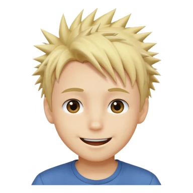 Naruto Anime style happy boy head sticker