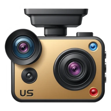 Advanced security systems logo, featuring a camera and a security system icon. sticker