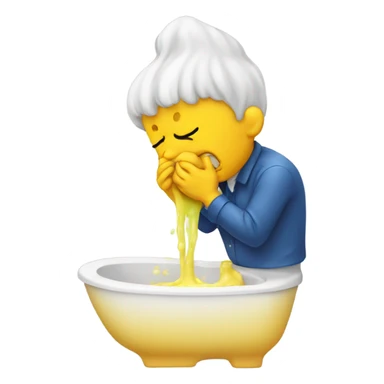 Emoji vomiting yellow sticker