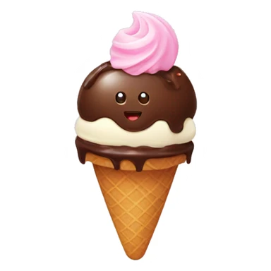 Icecream with brownie sticker