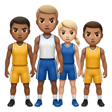 angry sports persons sticker