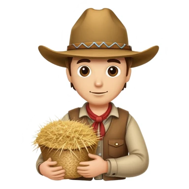 Cowboy hay sticker