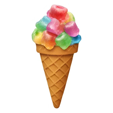 ice cream with gummy bears sticker