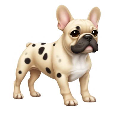 French bulldog beige with dark spots on the body sticker